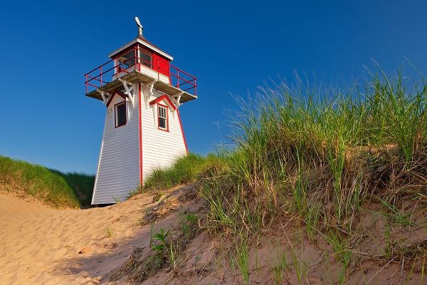 Prince Edward Island-Prince Edward Island National Park Lighthouse and dunes at Covehead Harbour